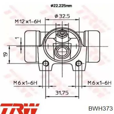 Цилиндр тормозной колесный BWH373 TRW