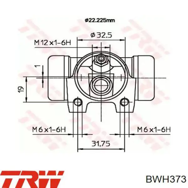BWH373 TRW цилиндр тормозной колесный рабочий задний