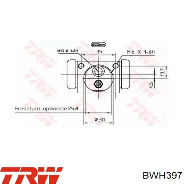 Цилиндр тормозной колесный BWH397 TRW