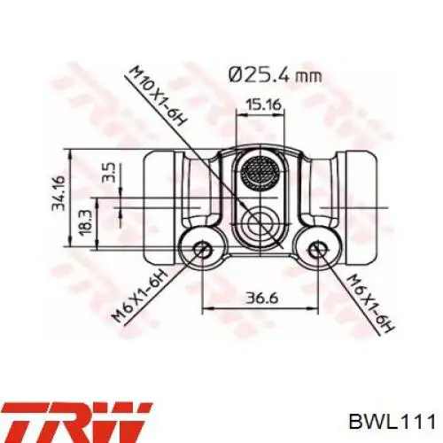 BWL111 TRW цилиндр тормозной колесный рабочий задний