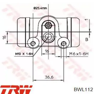 BWL112 TRW цилиндр тормозной колесный рабочий задний