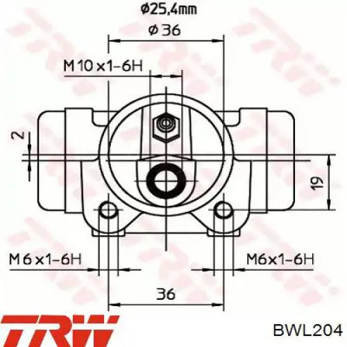 BWL204 TRW цилиндр тормозной колесный рабочий задний