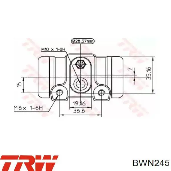 Цилиндр тормозной колесный BWN245 TRW