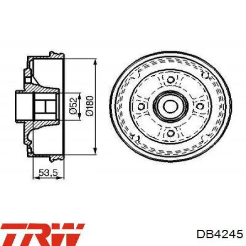 Купить DB4245 TRW Тормозной барабан