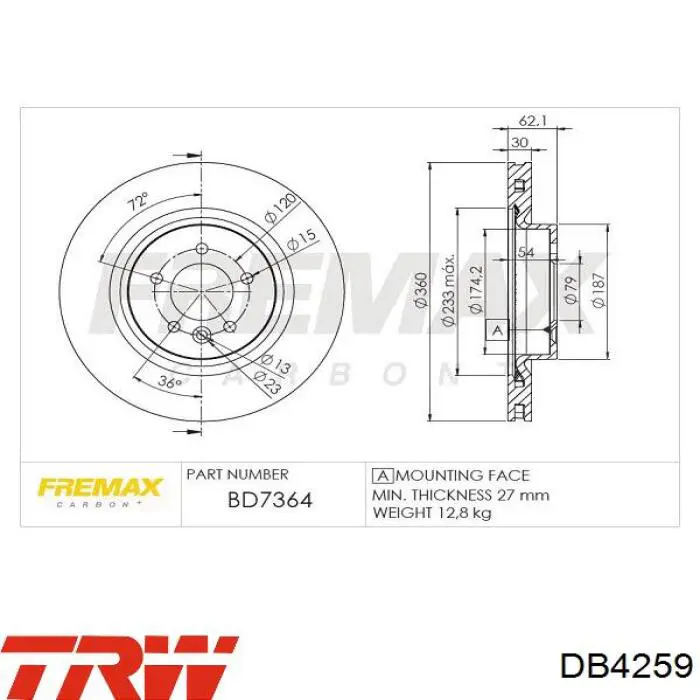 Тормозной барабан 14938310 Brembo