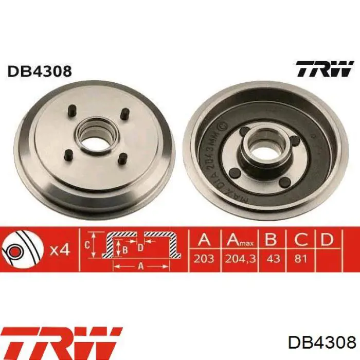 LPR7D0644 LPR Тормозной барабан