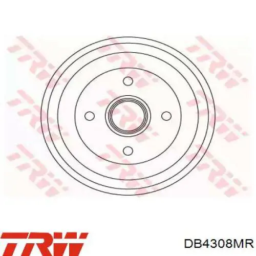 Купить DB4308MR TRW Тормозной барабан