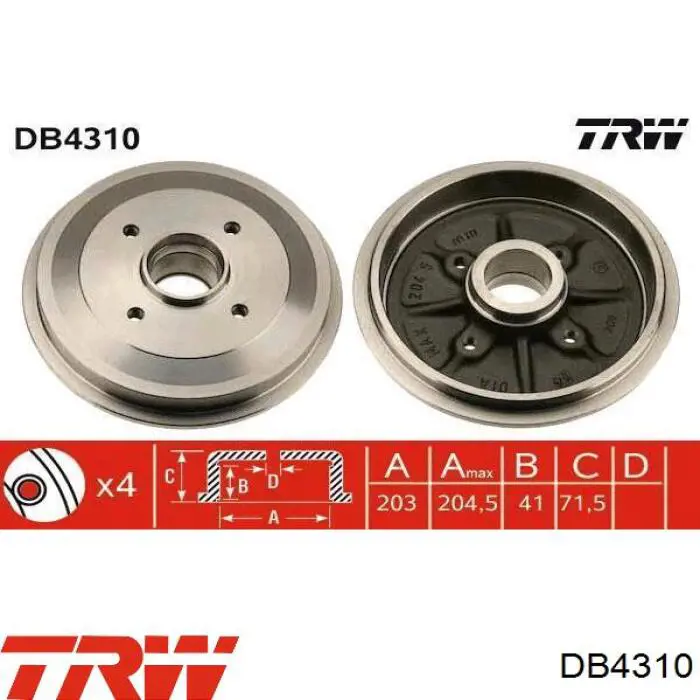 Тормозной барабан 986477151 Bosch