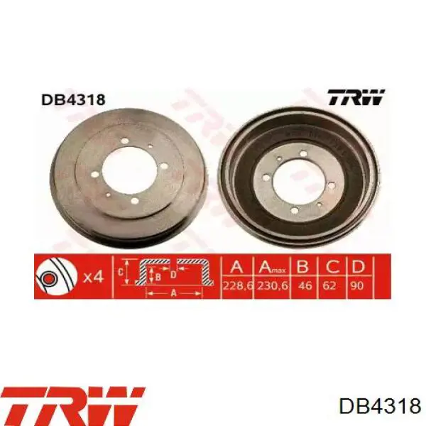 Купить MB858922 Mitsubishi Тормозной барабан