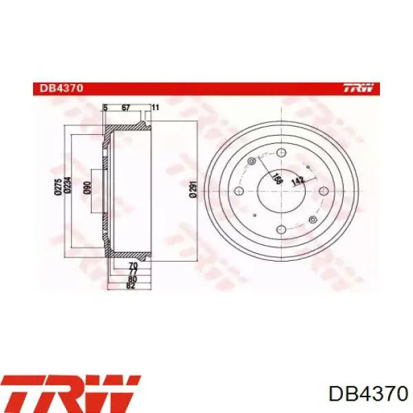 Тормозной барабан 7D0410 LPR
