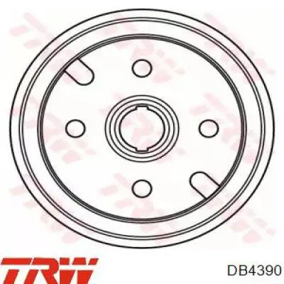 Барабан тормозной передний DB4390 TRW