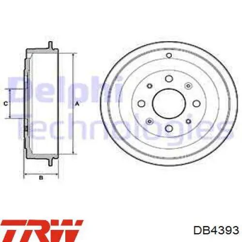 Барабан тормозной задний Denckermann B140051 цена, от 30.00 USD