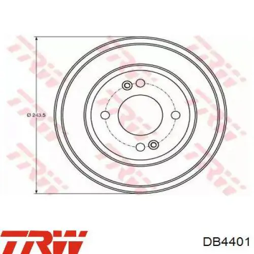 Тормозной барабан DB4401 TRW