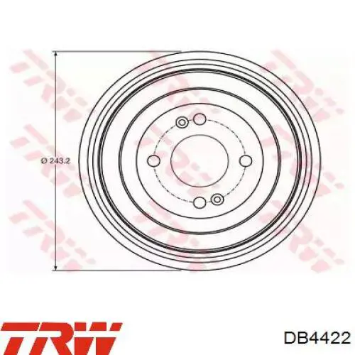 Тормозной барабан DB4422 TRW