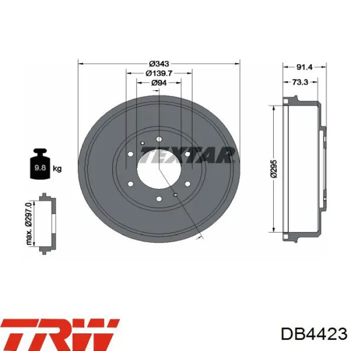 Купить 986477232 Bosch Тормозной барабан