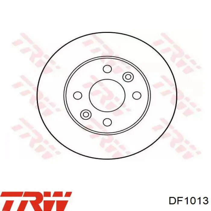 DF1013 TRW диск тормозной передний