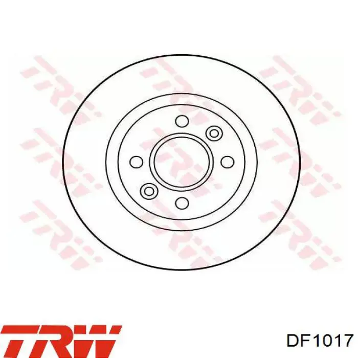 DF1017 TRW диск тормозной передний