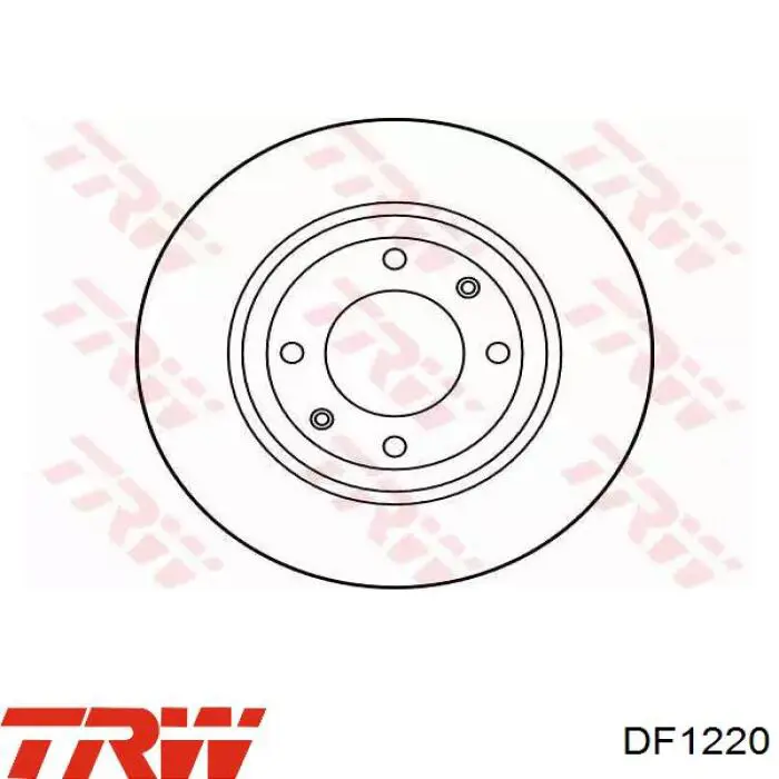 DF1220 TRW диск тормозной передний