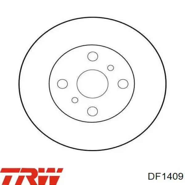 Передние тормозные диски DF1409 TRW