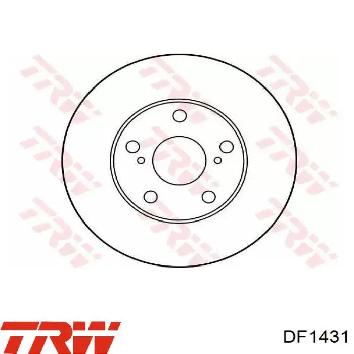 Freno de disco delantero DF1431 TRW