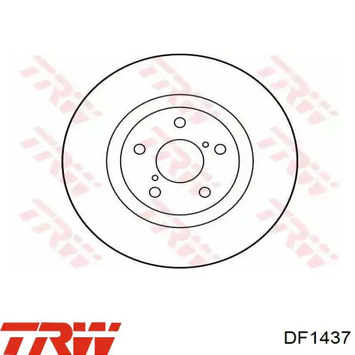 Диск гальмівний передній DF1437 TRW