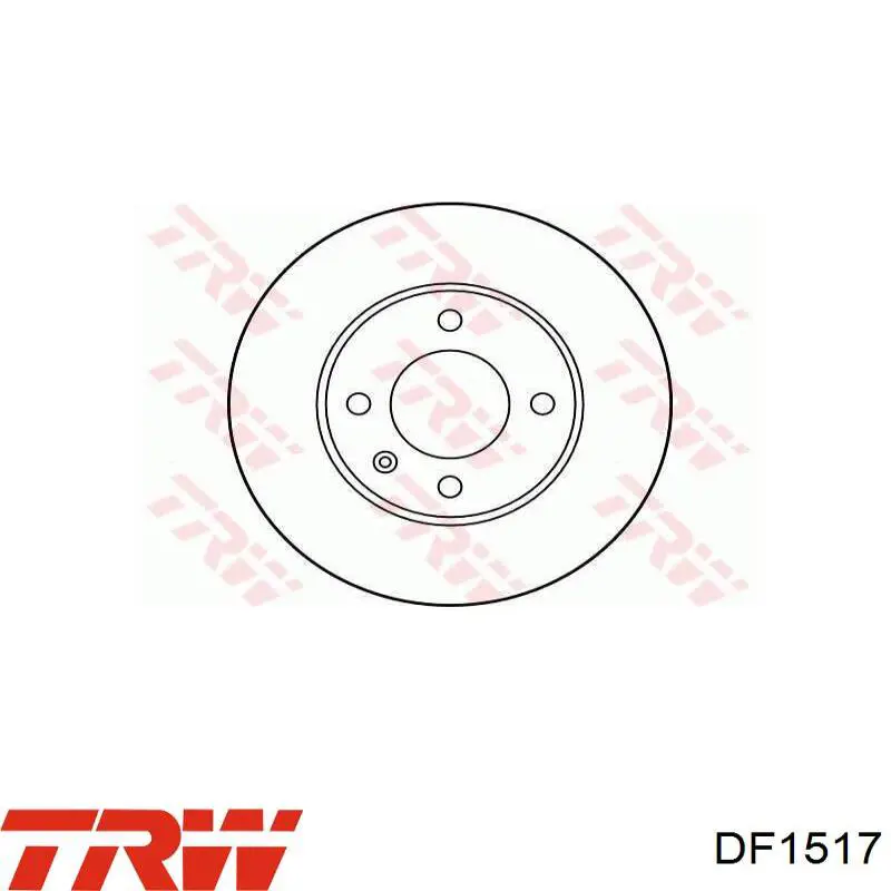 Передние тормозные диски DF1517 TRW