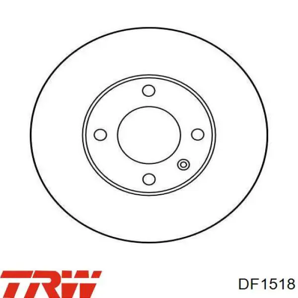 DF1518 TRW диск тормозной передний