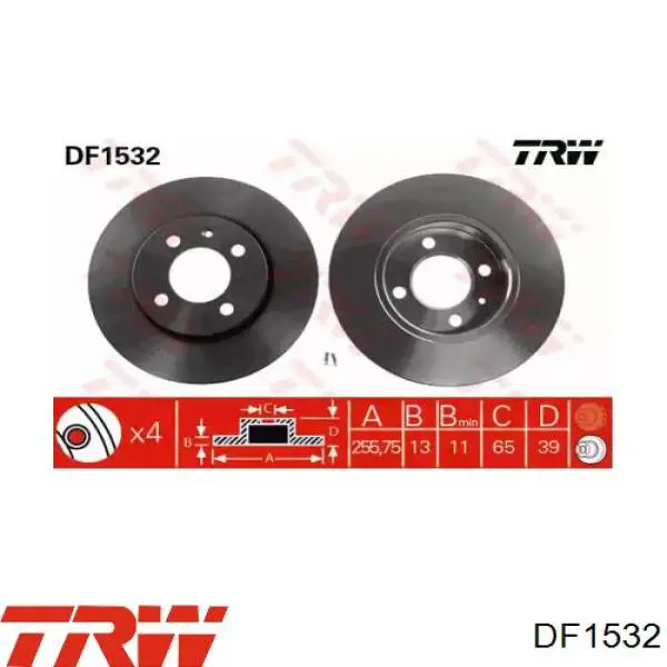 Купить DF1532 TRW Ротор тормозной
