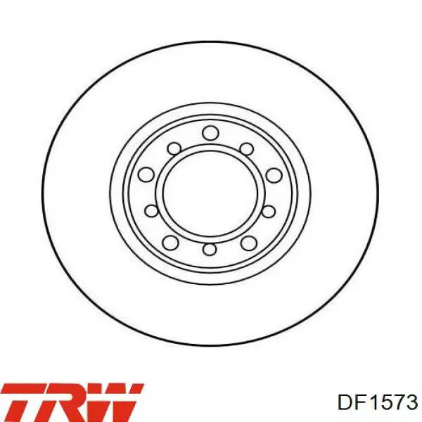 Передние тормозные диски DF1573 TRW