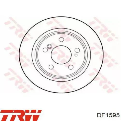DF1595 TRW диск тормозной задний