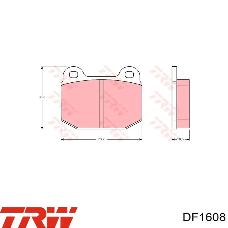 Передний тормозной диск TRW DF1608