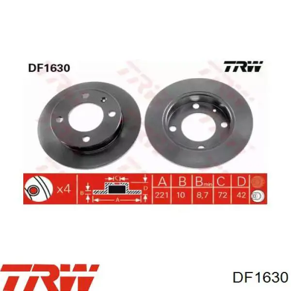Передние тормозные диски PB1005 Starline