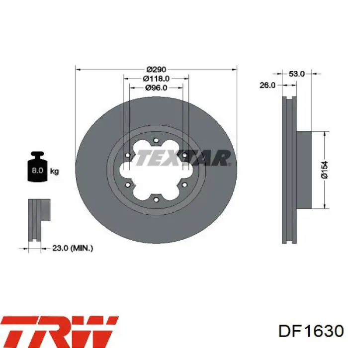 Тормоз дисковый передний Starline PB1005 цена, от 15.20 USD