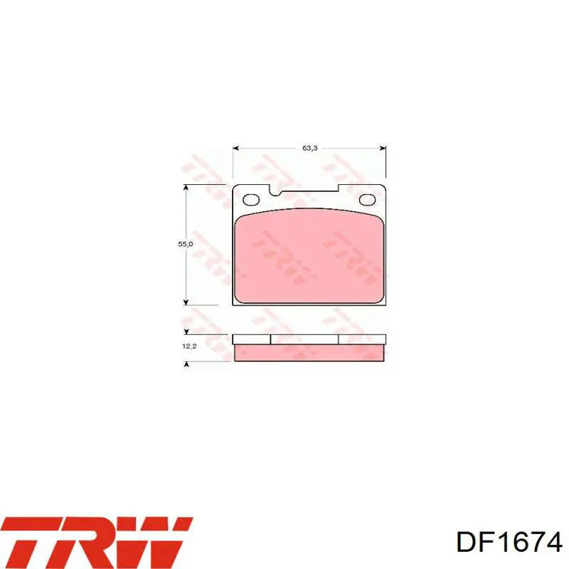DF1674 TRW Дисковый тормоз