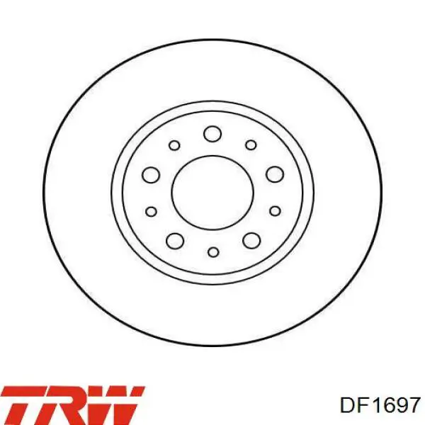 Передние тормозные диски DF1697 TRW