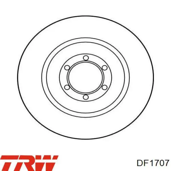 DF1707 TRW диск тормозной задний