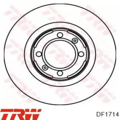 Передние тормозные диски DF1714 TRW