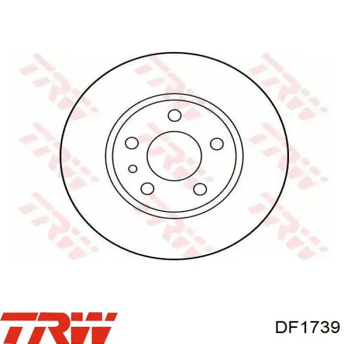 DF1739 TRW диск тормозной задний