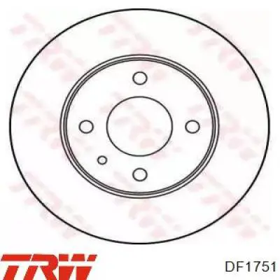 Передние тормозные диски DF1751 TRW