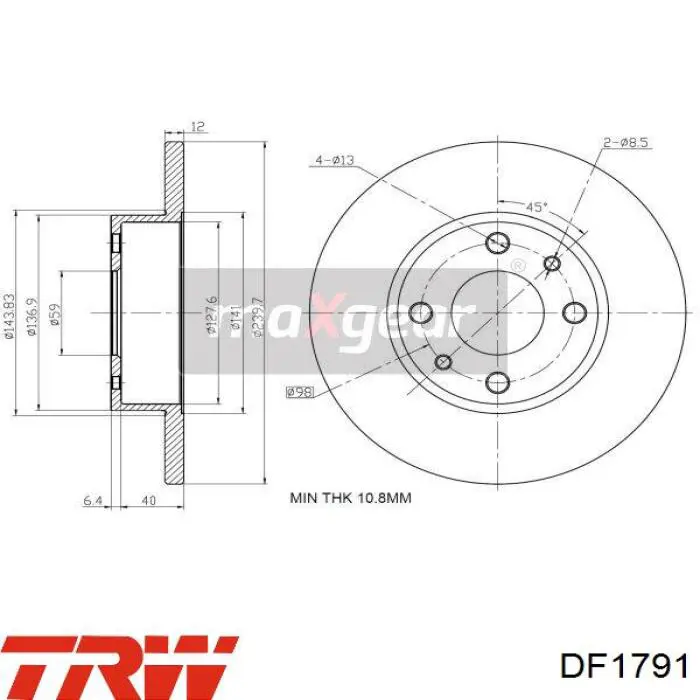 Тормоз дисковый передний ABS 15044 цена, от 22.60 USD