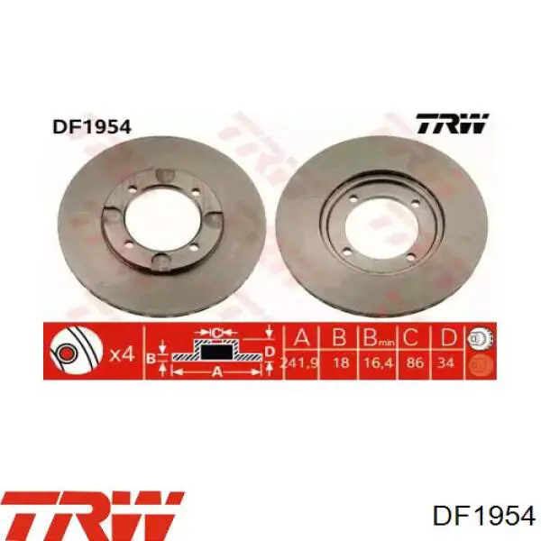 MB238615 Mitsubishi Диск тормозной передний