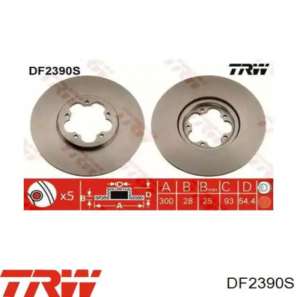Купить DF2390S TRW Ротор тормозной