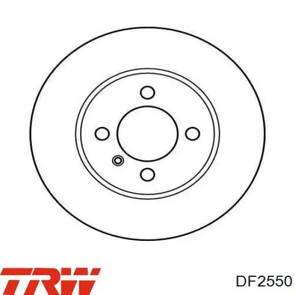 DF2550 TRW диск тормозной передний