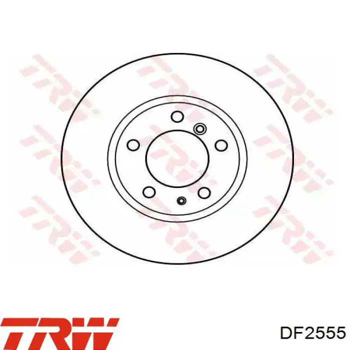 DF2555 TRW диск тормозной передний