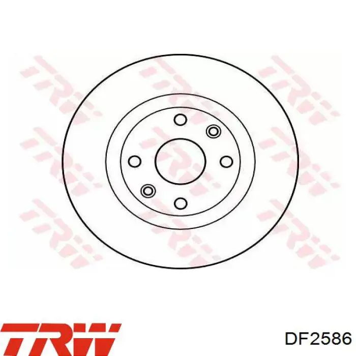 Диск гальмівний передній DF2586 TRW