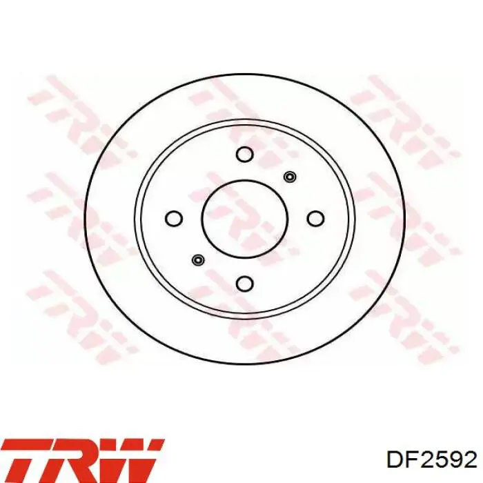 DF2592 TRW диск тормозной задний