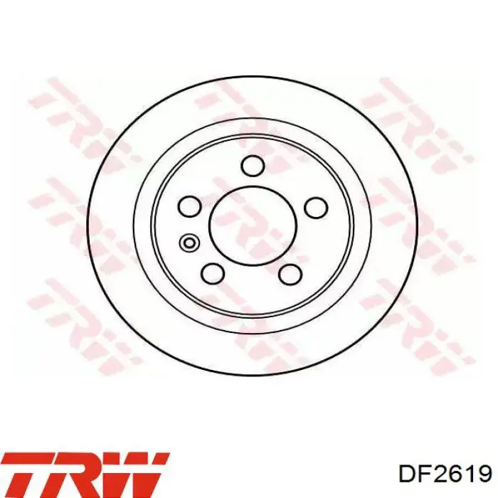 DF2619 TRW диск тормозной передний