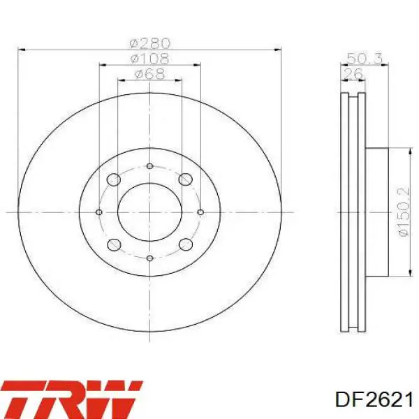 Передний тормозной диск Volvo 271590