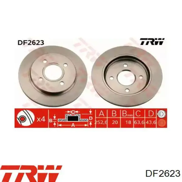 Задний тормозной диск Starline PB2326 цена, от 18.45 USD