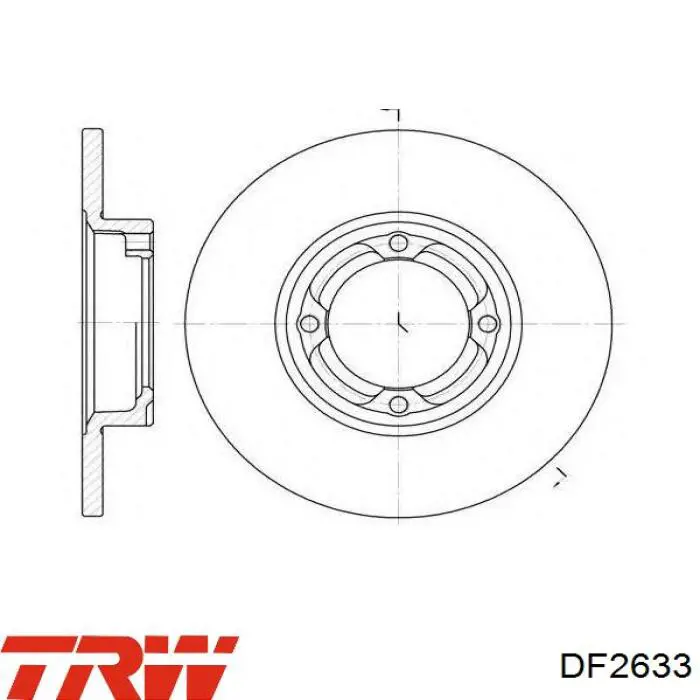 Передний тормозной диск TRW DF2633